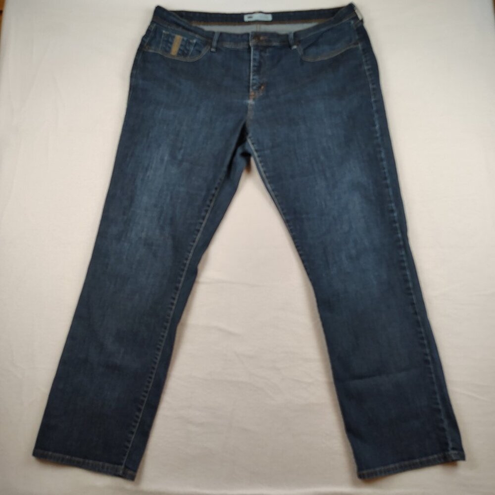 Levis 512 Blue Denim Perfectly Slimming Dark Wash Jeans Womens 38